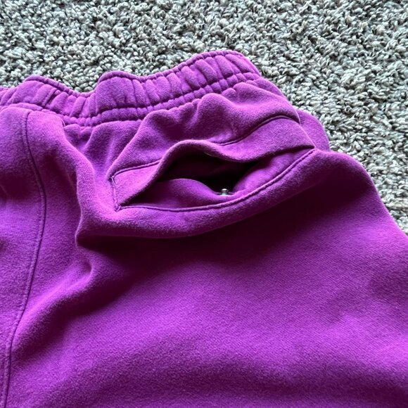 Nike Purple Fleece Shorts, Women's Large Lifting Shorts - Picture 5 of 6